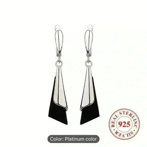 New-Sterling Silver Dangle Earrings - Elegant and Timeless Jewelry Piece